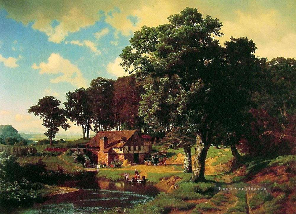 Eine rustikale Mühle Albert Bier Landschaft Ölgemälde